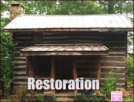 Historic Log Cabin Restoration  Fort Rucker, Alabama